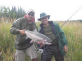 Josh Hayes - (on the left) Alaska Trout Guides 4711 Pavalof St. Anchorage, AK 99507 # 907-598-1899